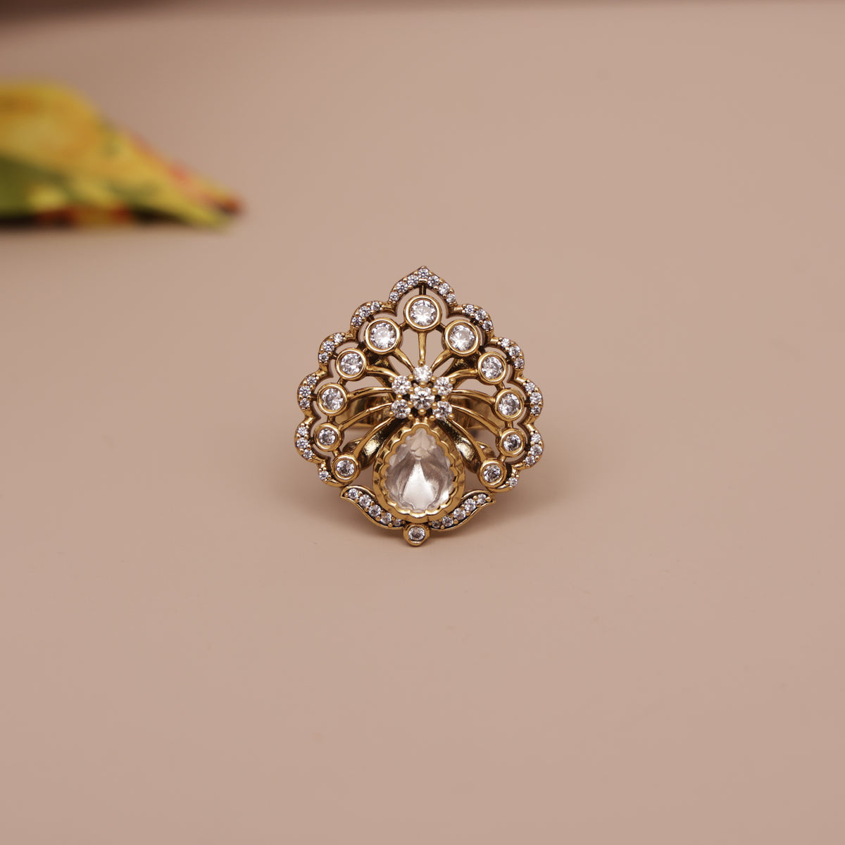 Kundan Finger Ring
