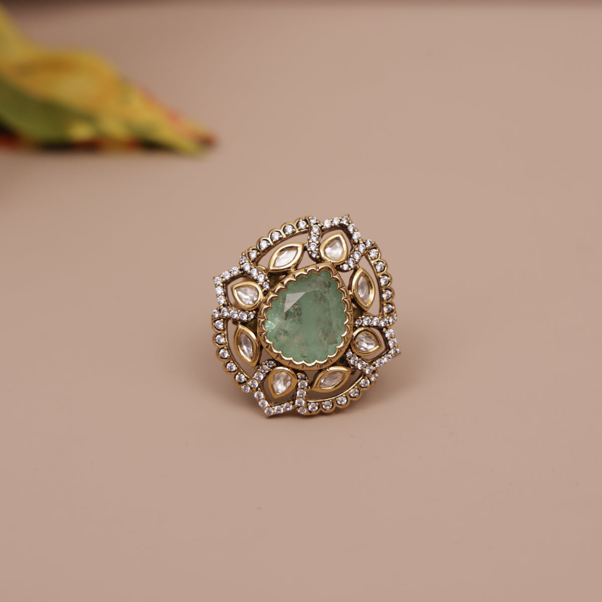 Kundan Finger Ring
