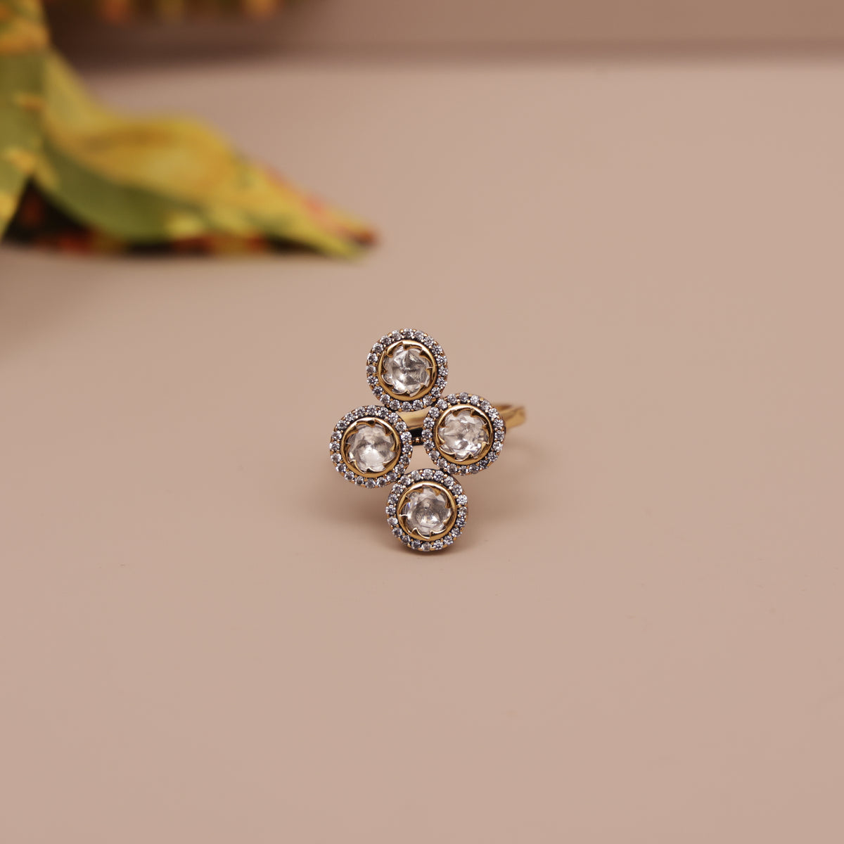 Kundan Finger Ring