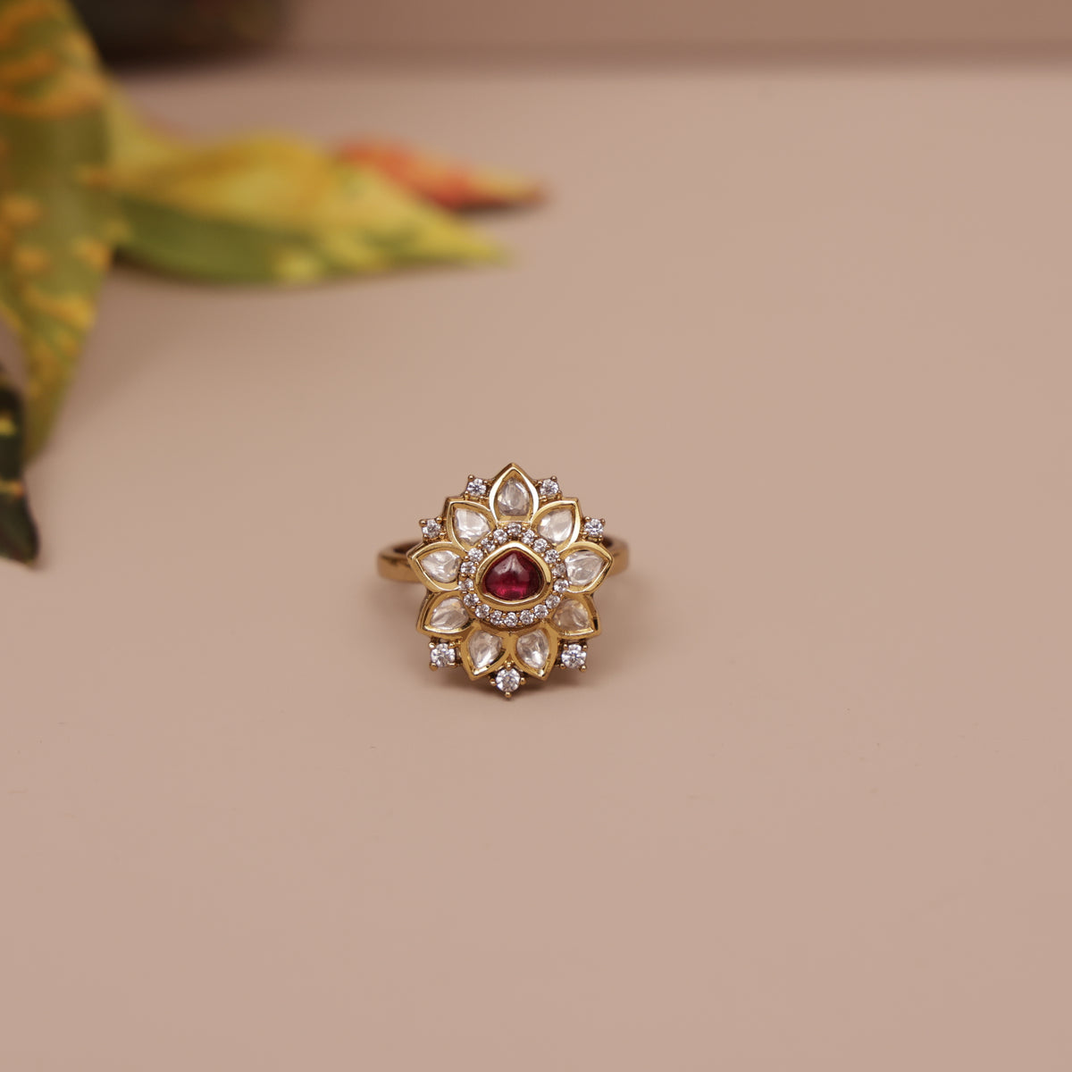 Kundan Finger Ring