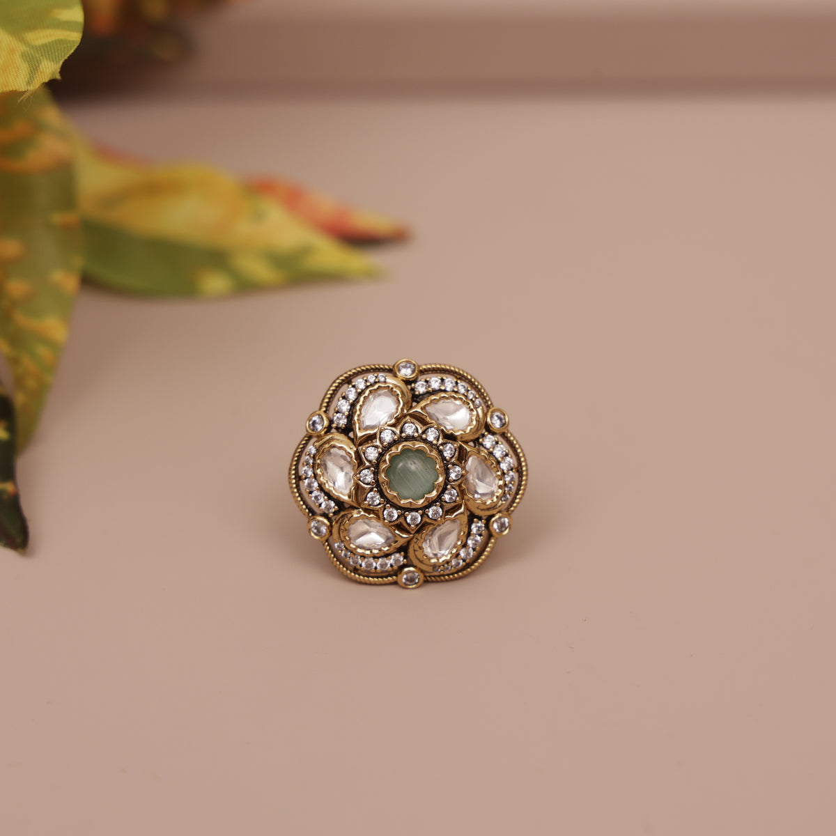 Kundan Finger Ring