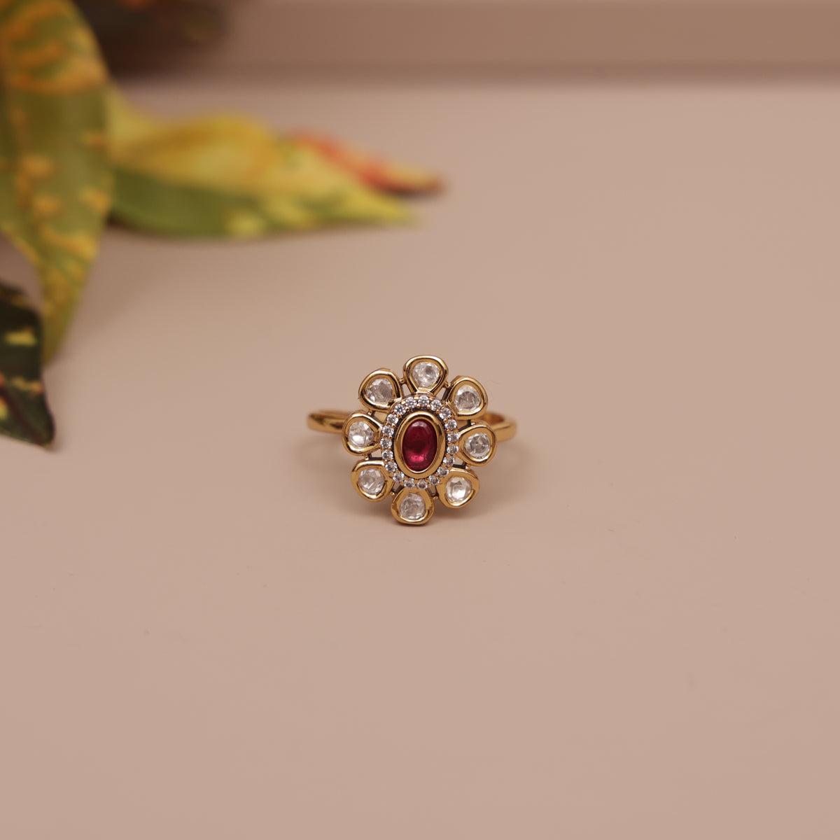 Kundan Finger Ring