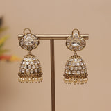 Moissanite Kundan Jhumka Earring