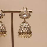 Moissanite Kundan Jhumka Earring