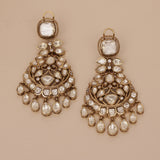 Moissanite Kundan Chandbali Earring