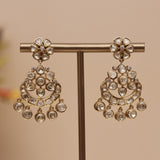 Moissanite Kundan Chandbali Earring