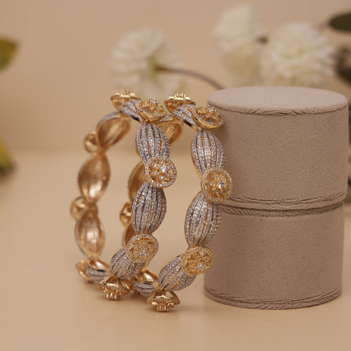 American Diamond Pachheli Bangle
