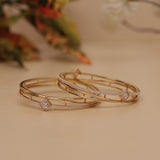 Cubic Zirconia Gold Plated AD Bangle