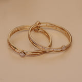 Cubic Zirconia Gold Plated AD Bangle
