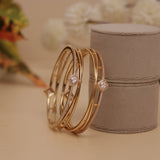 Cubic Zirconia Gold Plated AD Bangle