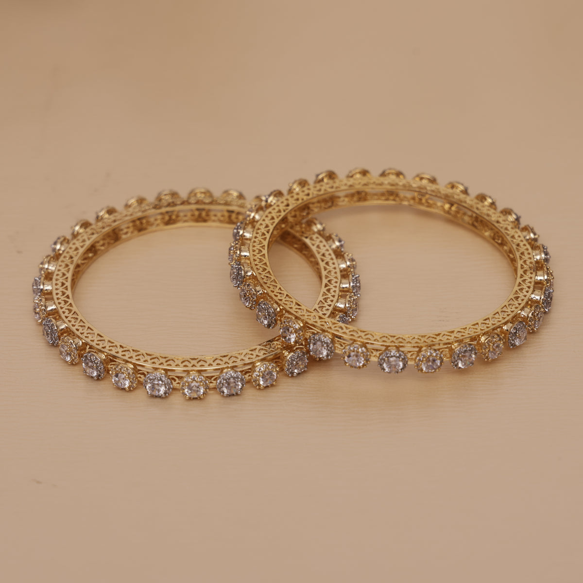 American Diamond Pachheli Bangle
