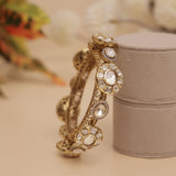 Luxury Moissanite Kundan Kada Bangle