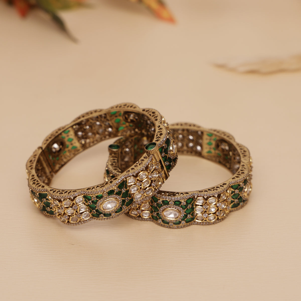 premium Polki Kundan Bangle