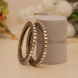 Moissanite Kundan With CZ Diamond Premium Bangle
