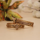 Antique Matt Gold Bangle