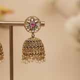 Antique Gold Jhumka Earring