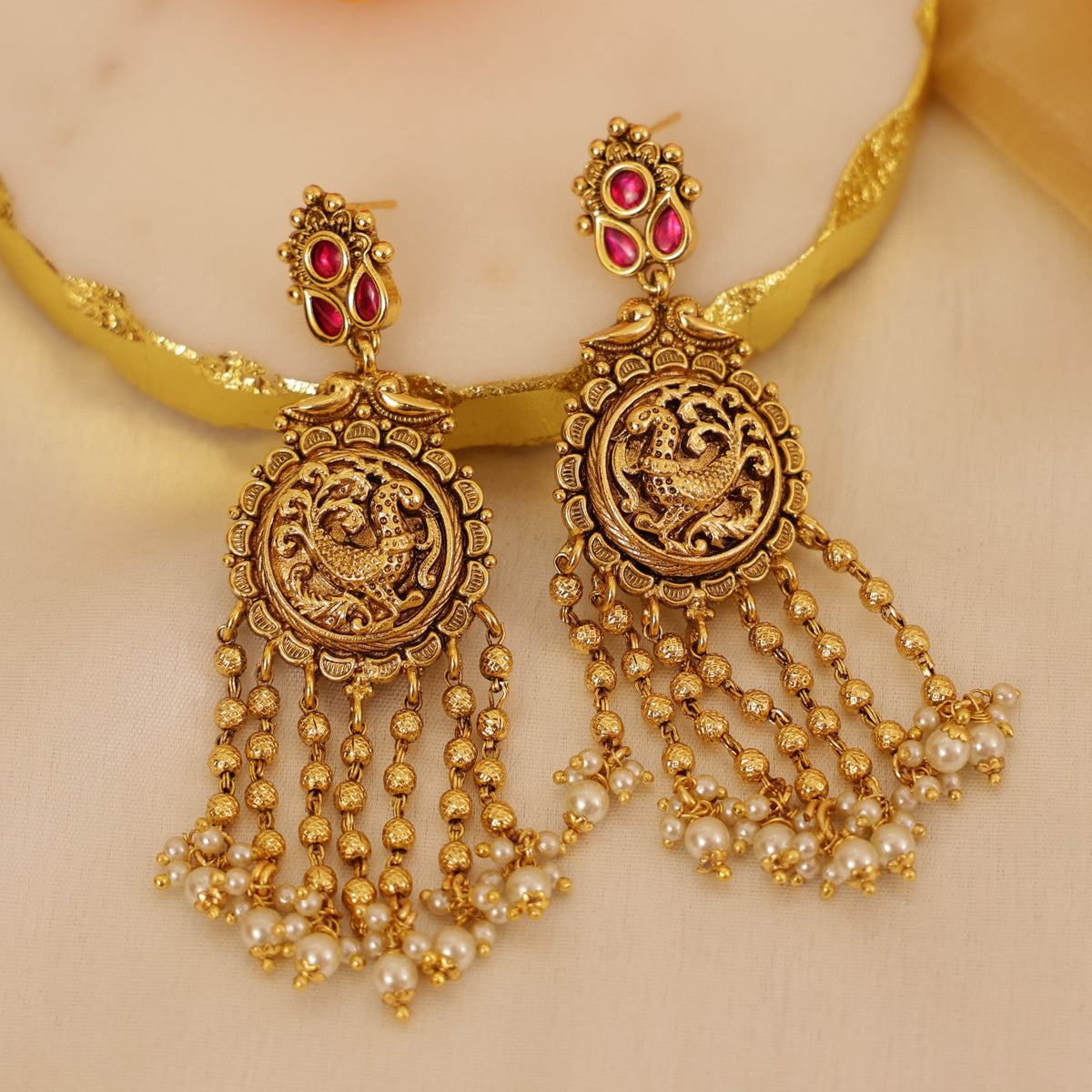 Antique Gold Earring