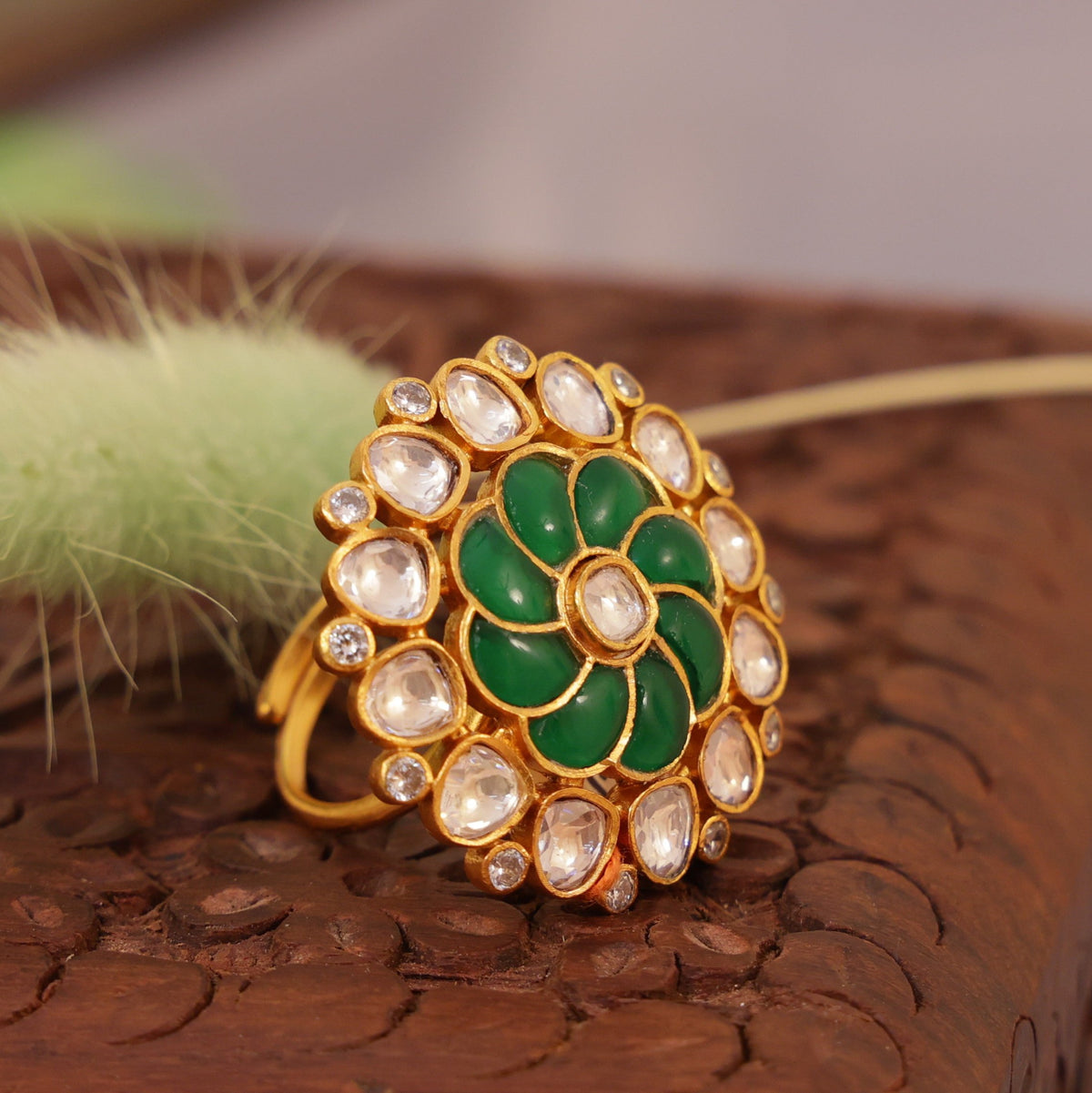 Kundan Finger Ring