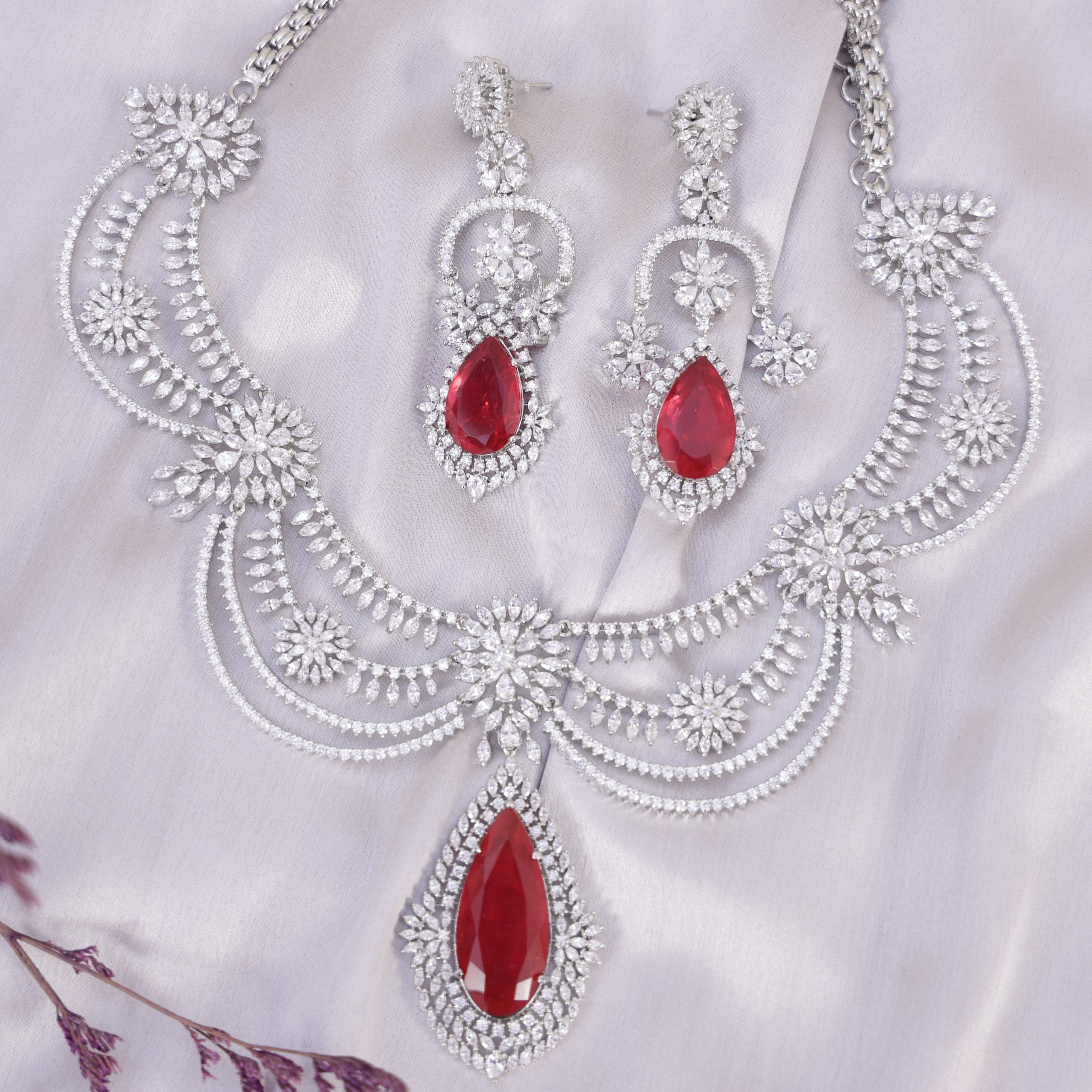 American Diamond Necklase Set