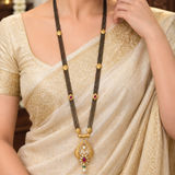 Antique Kundan 36 Inch Long Mangalsutra