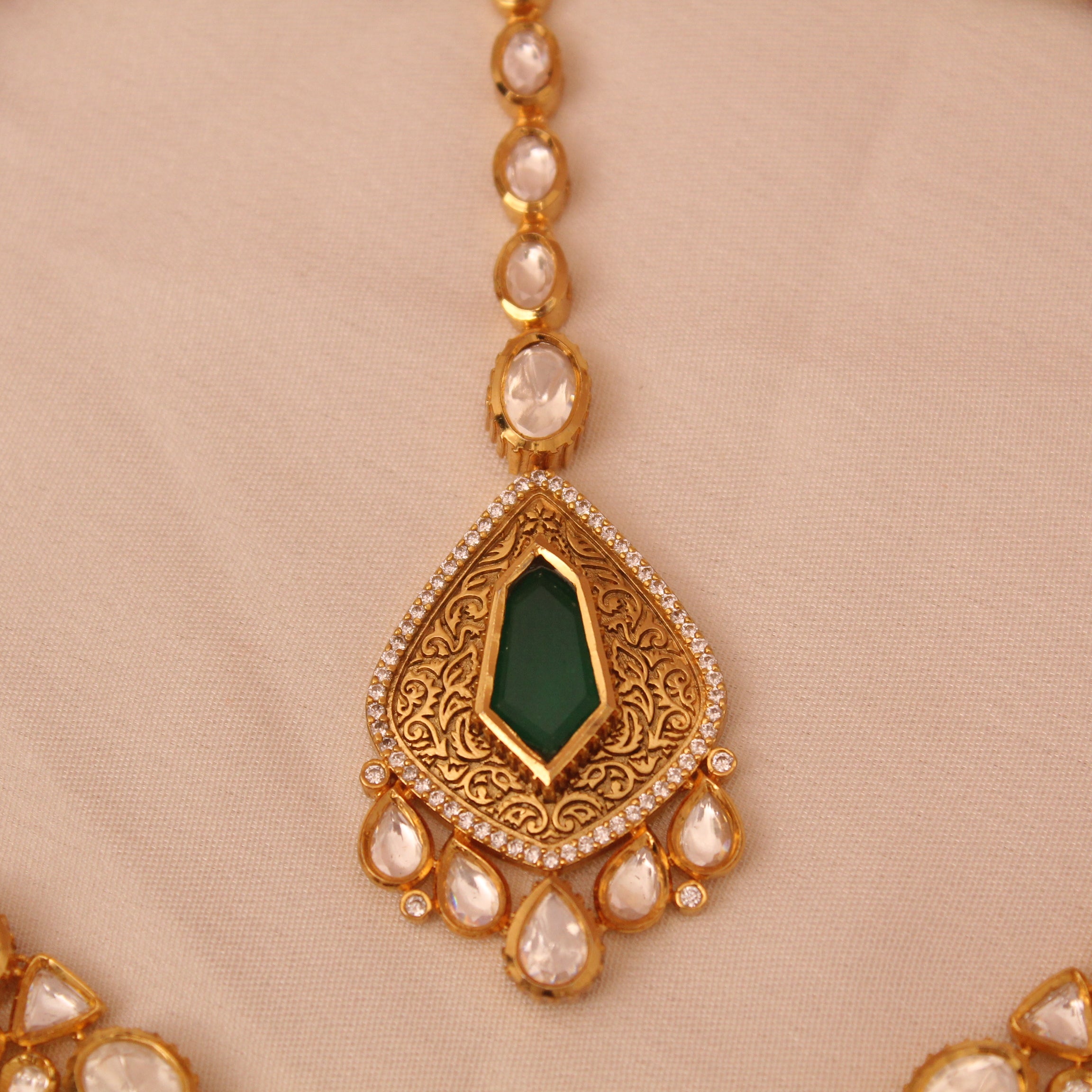 Premium Polki Kundan Necklace Set