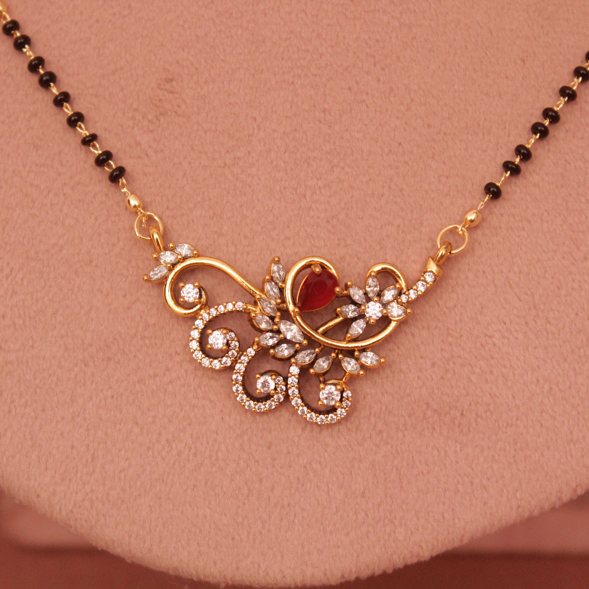 Short Daily wear Kundan Mangalsutra 18 Inch