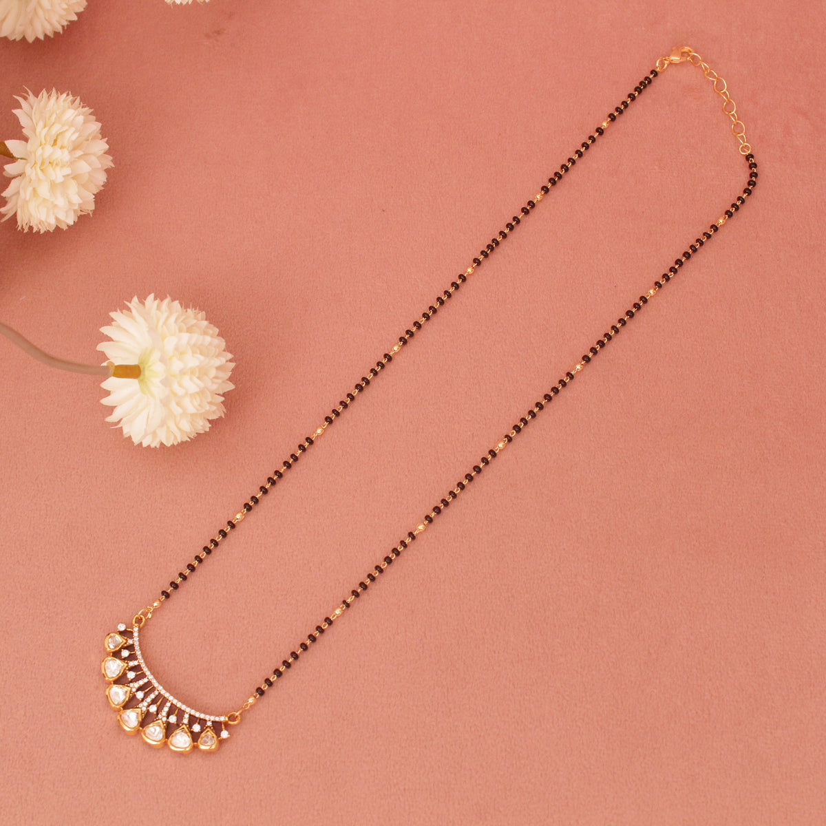 Short Daily wear Kundan Mangalsutra 18 Inch