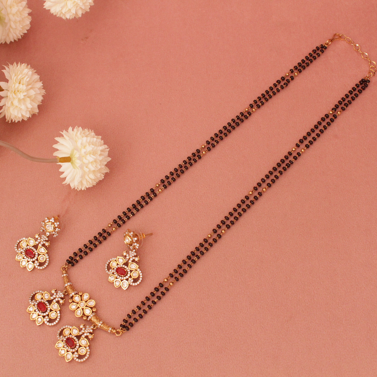 Short Kundan Wati Mangalsutra 18 Inch