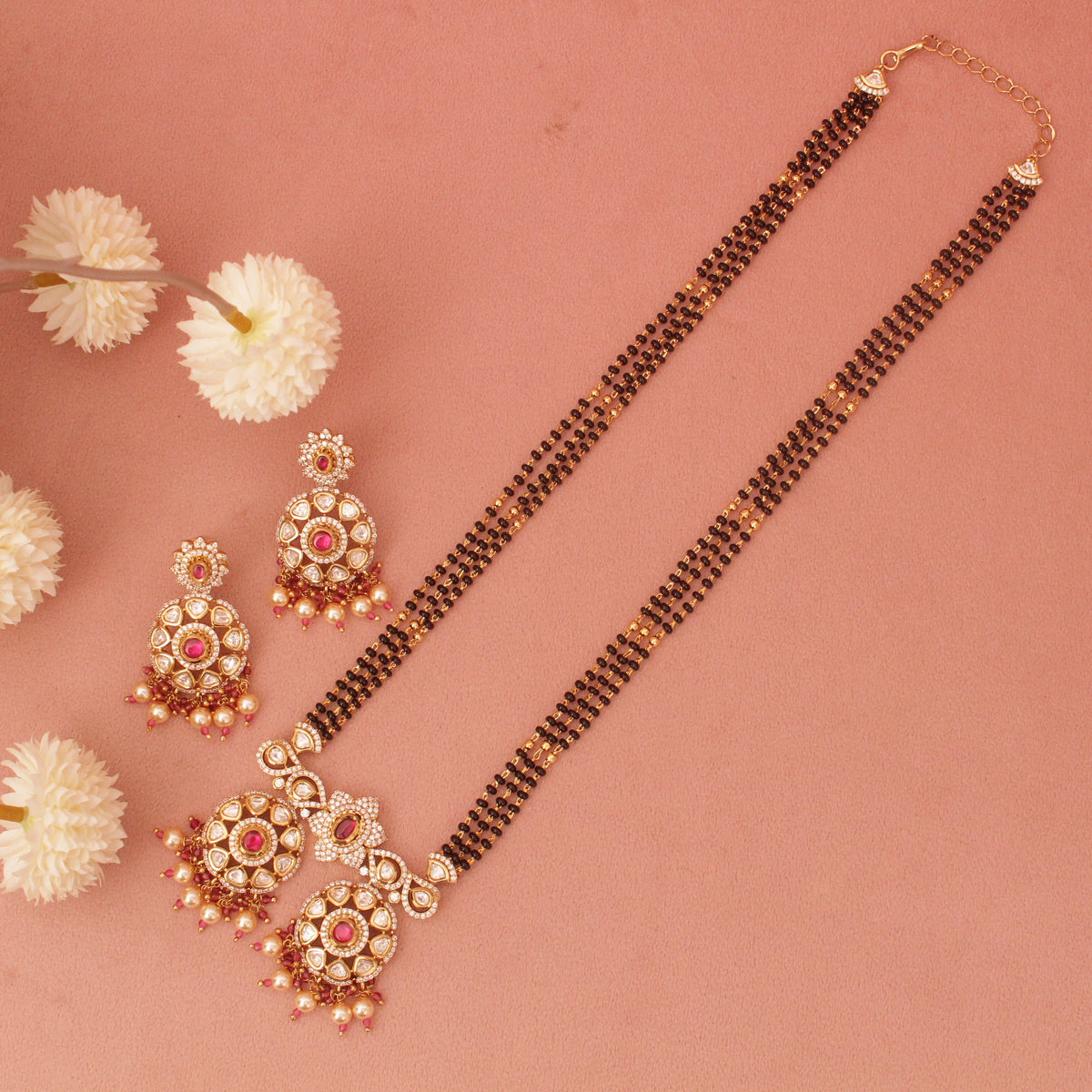 Short Kundan Wati Mangalsutra 18 Inch