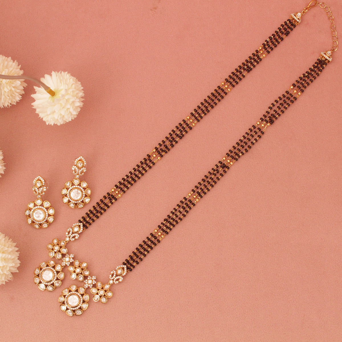 Short Kundan Wati Mangalsutra 18 Inch
