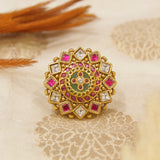Antique Gold Heritage Swarovski Finger Ring