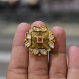 Antique Gold Heritage Swarovski Finger Ring