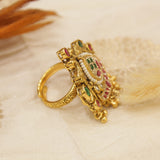 Antique Gold Heritage Swarovski Finger Ring