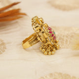 Antique Gold Heritage Swarovski Finger Ring