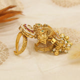 Antique Gold Heritage Swarovski Finger Ring