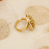 Antique Gold Matt Finger Ring