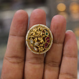 Antique Gold Matt Finger Ring