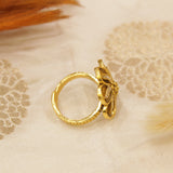Antique Gold Matt Finger Ring