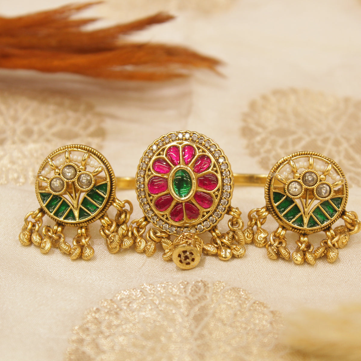 Antique Gold 2 Finger's Ring