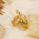 Antique Gold Kundan Finger Ring