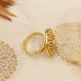 Antique Gold Kundan Finger Ring