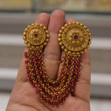 Antique Gold Matt Chain 2 Finger Ring
