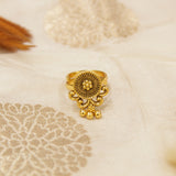 Antique Gold Matt Finger Ring