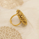 Antique Gold Matt Finger Ring