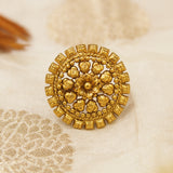Antique Gold Matt Finger Ring