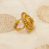Antique Gold Matt Finger Ring