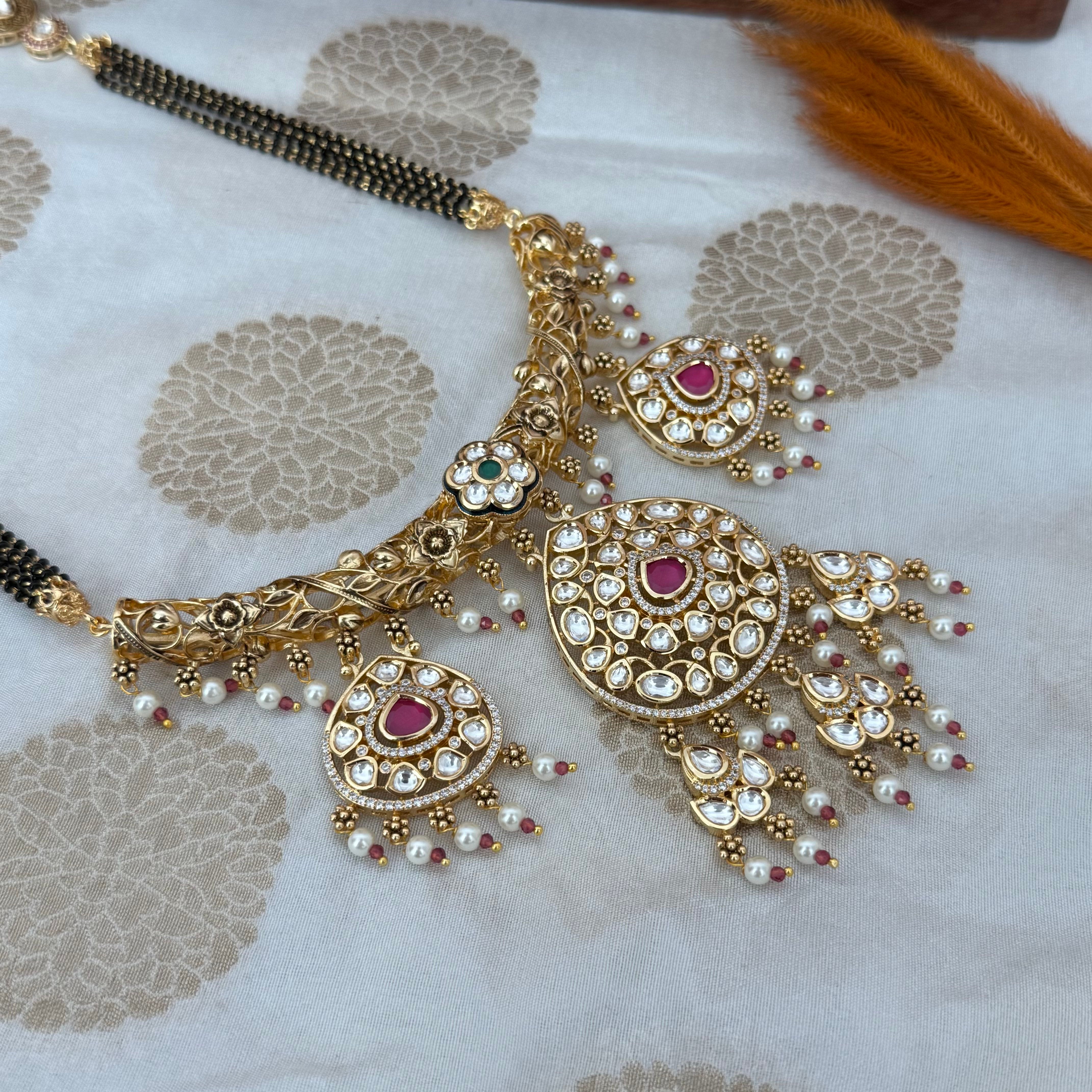 Agari Koli Kundan Long Mangalsutra