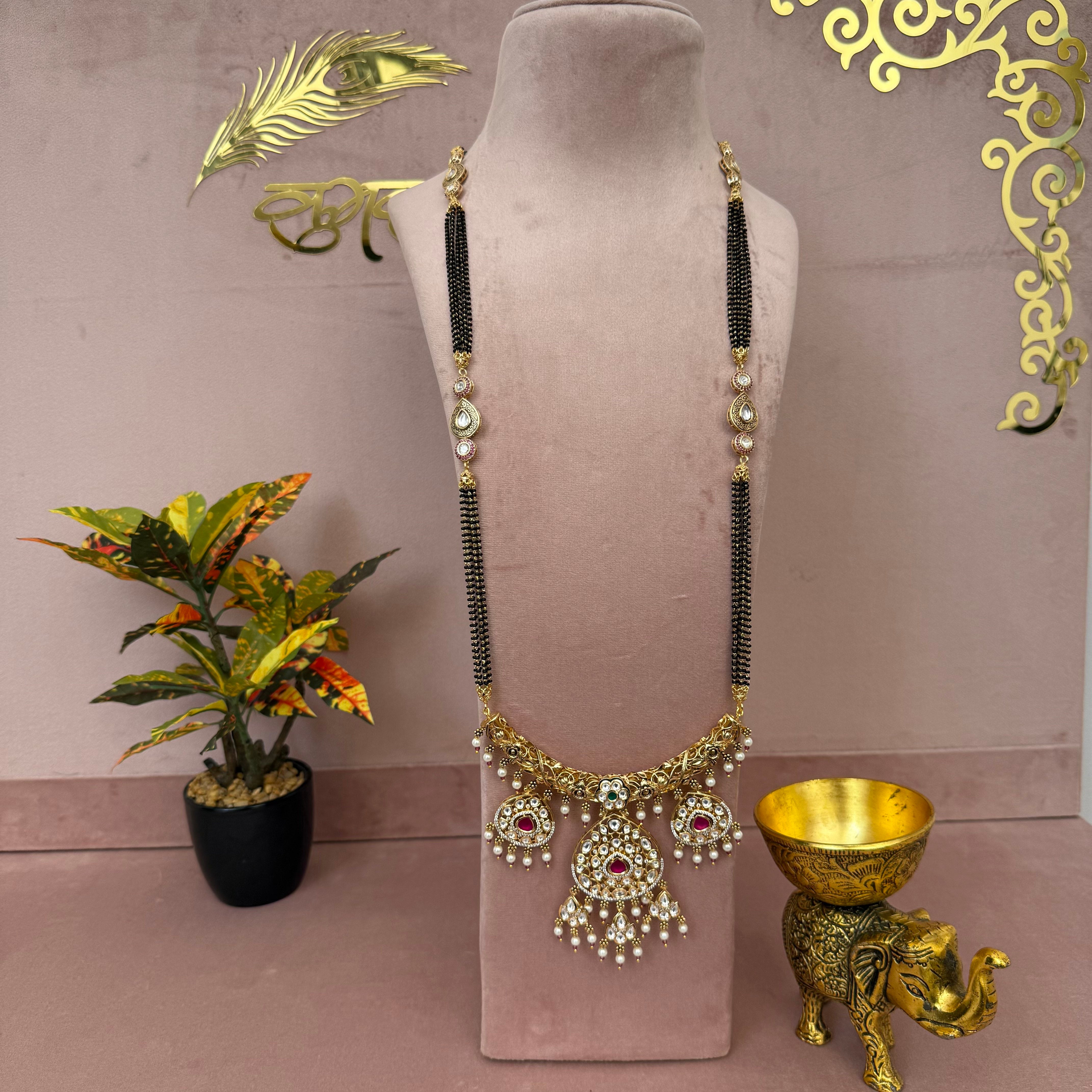 Agari Koli Kundan Long Mangalsutra