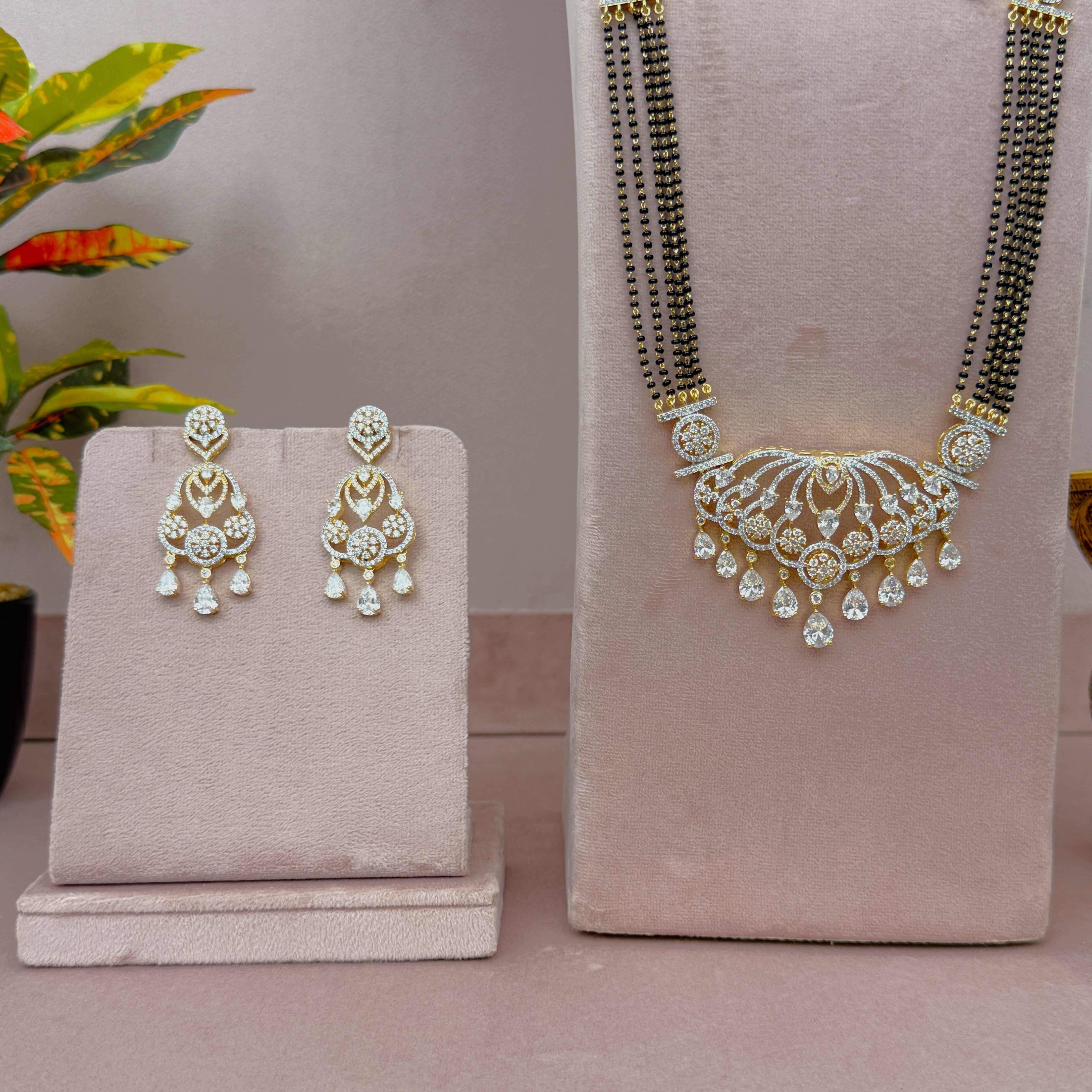 A D Long Mangalsutra Set