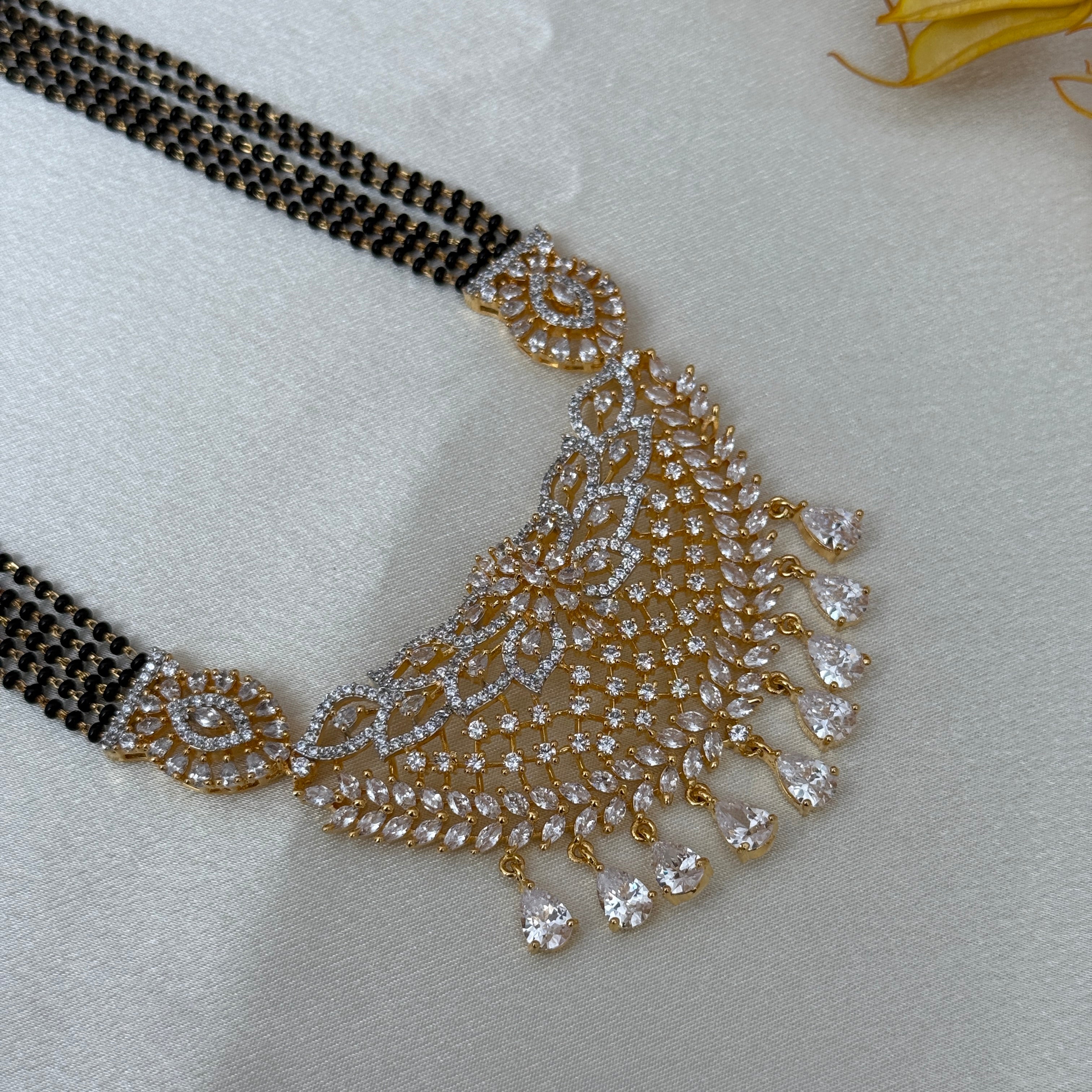 A D Long Mangalsutra Set